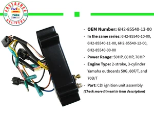 Conjunto de unidad de bobina CDI fueraborda para Yamaha 6H2-85540-13-00 6H2-85540-12 6H2-85540-11 - Imagen 1 de 11