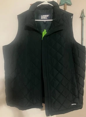 Lands' End Down Vest 2XL Dark Green - Image 1 of 3