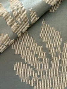 LELIEVRE "ASUKA/Jade" Verde/Azul,Marfil LG Escala Hoja Jacquard-$554-26.5"W x 25"L - Imagen 1 de 9