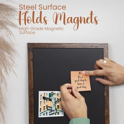 Chalkboard Calendar & Sign - 18 x 22 in. Rustic Wood Frame - Stain Resistant ... - Image 1 of 4