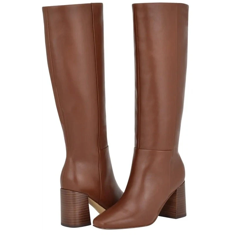 Botas de cuero marrón hasta la rodilla Calvin Klein Arista - talla 6,5 Foto 1 de 4