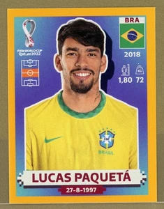 2022 Panini World Cup Stickers Qatar Online Exclusive Paqueta Brazil BRA 14 - Picture 1 of 2