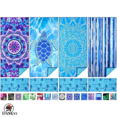 Juego de toallas de playa de microfibra ultra suaves 71x32 - secado rápido para viajes y deportes Foto 1 de 4