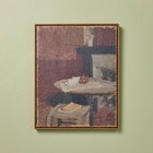 20"x16" Vertical Dining Still Life Framed Burlap Wall Art - Hearth &