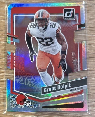 2023 Panini Donruss Press Proof Silver Die-Cut /75 Grant Delpit #66 - Image 1 of 2