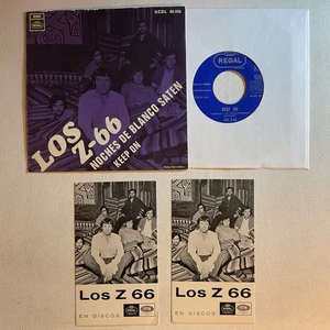 LOS Z-66 Noches De Blanco Saten Ex 1968 Spain Psych P/S 7" With 2 Vintage Cards - Picture 1 of 2