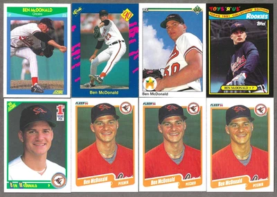 Fleer #180 1990 Ben McDonald Baltimore Orioles RC 8 tarjetas Foto 1 de 2