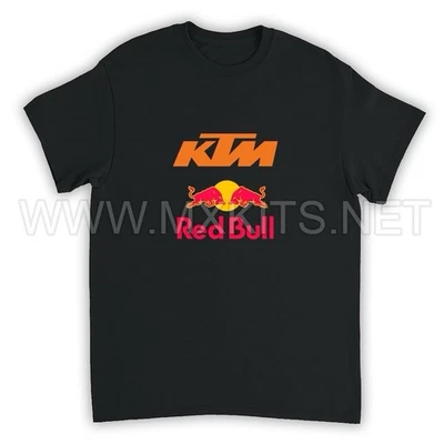 Camiseta KTM Racing Motorcycle Red Bull Energy 2025 Fan Tee Dirt Bike Negra Foto 1 de 4