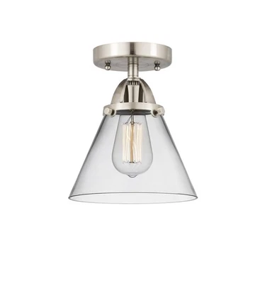 Innovations Lighting 288-1C-10-8 Cone Semi-Flush Cone 8"W - Nickel - Image 1 of 4