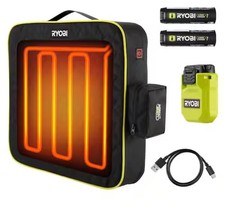 RYOBI FVT51K USB Lithium Cordless Heated Cushion Kit w 2 Batteries & Charger