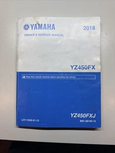 2018 YAMAHA  OWNER'S SERVICE MANUAL  YZ450FX YZ450FXJ    LIT-11626-31-13 - Bild 1 von 2