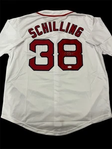 Curt Schilling Signed Boston Red Sox Custom Jersey JSA Witnessed - Picture 1 of 5