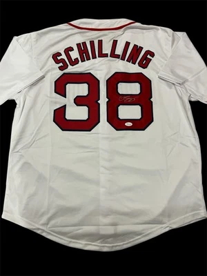 Curt Schilling Signed Boston Red Sox Custom Jersey JSA Witnessed - Image 1 of 4