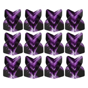 12 Pack Dart Flights PET Darts Accessories Black Purple - Picture 1 of 6