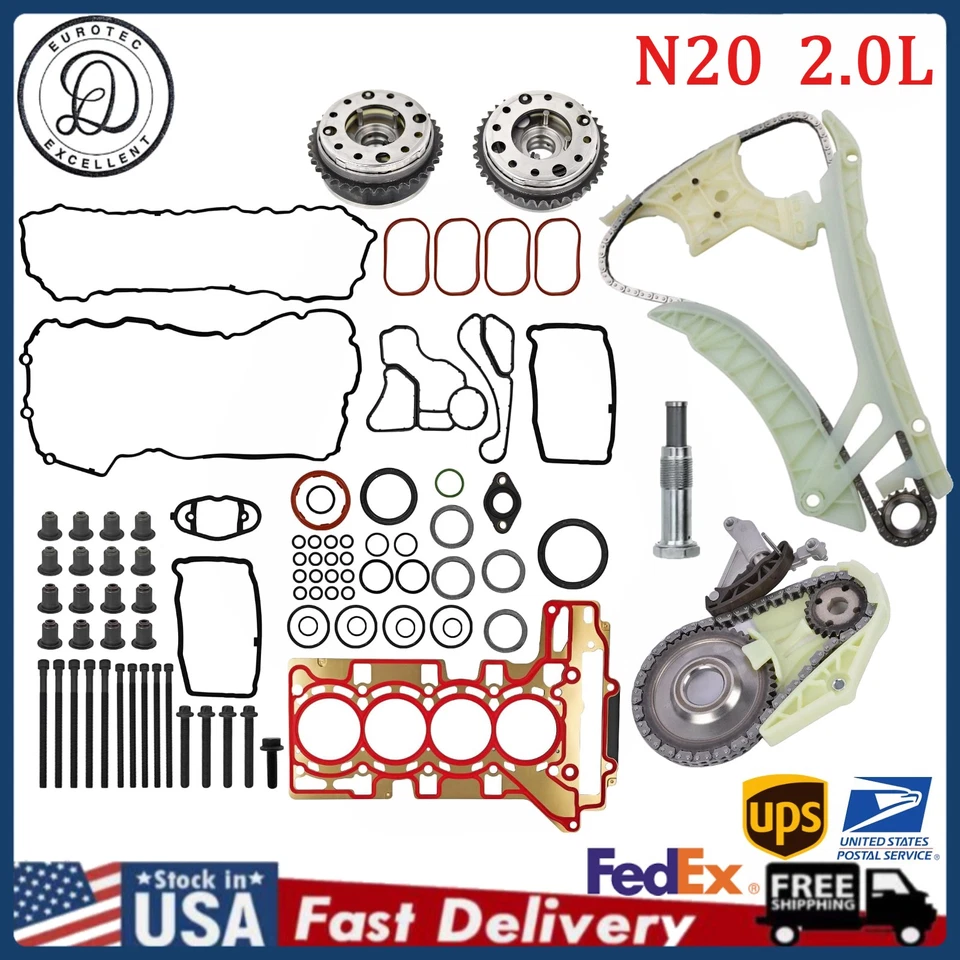 N20 2.0L Timing Chain Head Gasket Kit for BMW 125i 320i 328i 428i 528i X1 X3 N26 Foto 1 de 4