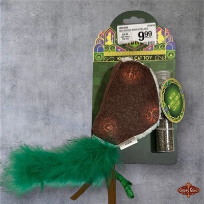 Böses Katzenspielzeug von Petsmart Wicked Grimmiere Buch Zauberer von Oz Katzenminze Flasche - Bild 1 von 2