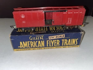 AMERICAN FLYER S Gauge #633 Baltimore & Ohio Red Box Car With Box - Picture 1 of 9