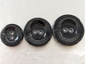 Botones de cuerno reales - negro - 3 tamaños 17mm, 22mm y 25mm - Imagen 1 de 1