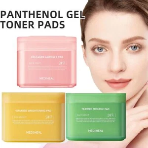 PANTHENOL GEL TONER PADS COLLAGEN AMPOULE/VITAMIDE BRIGHTENING Pads 100 Pads - Picture 1 of 13