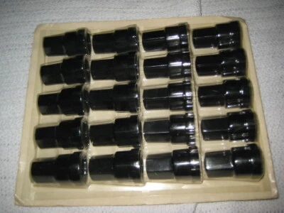 20 CUBIERTAS DE TUERCA NEGRAS OEM TAPA PONTIAC TRANS AM FIREBIRD GTO 10046470 Foto 1 de 2