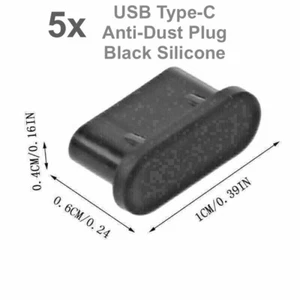 5x Osłona wtyczki przeciwpyłowej Korek Silikon do portu USB-C OnePlus Nord 5 - Zdjęcie 1 z 1