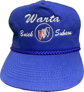 Blue Vintage Warta Buick Subaru Car Dealership Cobra Caps Trucker Hat - Picture 1 of 11