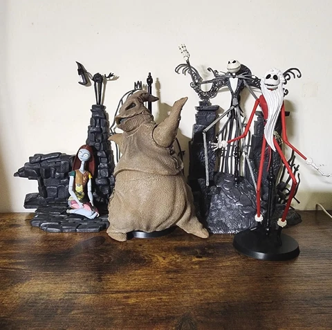 Diamond Select The Nightmare Before Christmas Lot Figures Jack Sally Oogie Santa Cover
