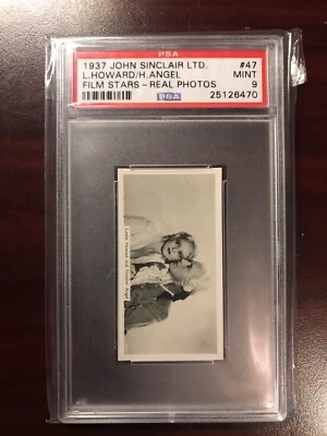 1937 JOHN SINCLAIR LTD MOVIE STARS #47 LESLIE HOWARD/HEATHER ANGEL PSA 9 MINT - Image 1 of 2