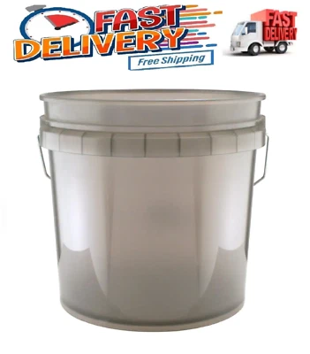 3.5 Gallon Translucent Gray Paint Bucket - Image 1 of 2