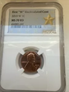 2019 W Uncirculated Lincoln Shield Cent NGC MS70 RD - West Point Mint - Bild 1 von 7