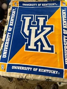 RARE VERSION ~ University of Kentucky Fleece Blanket Throw ~ 60 in. x 47 in. - Picture 1 of 9