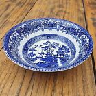 Willow Pattern Blue & White Bowl 6.5 inch diameter - tiny chip - cereal, dessert