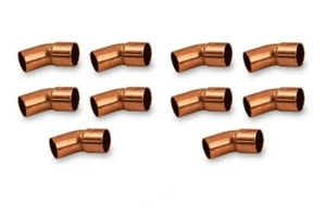 3/4" HVAC Copper Street 45 CxC, W03330 - Paquete de (10) - Imagen 1 de 2