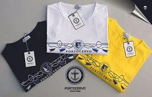 T-SHIRT M. MANICA 100% COTONE PORTOCERVO YACHTING 3 COLORI M L XL 2XL 3XL - Imagen 1 de 4