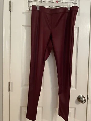 🌟 Ultimate Luxury! Stretchable Leggings for Women - Size L Maroon Red  — 第 1/4 张图片