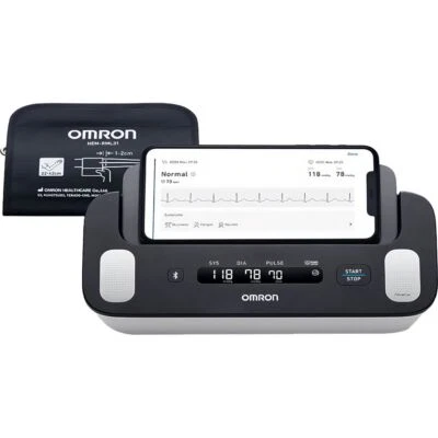 Omron HEM-7530T-E3 Blood Pressure Monitor Free Standing Black - Image 1 of 4