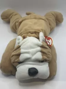 Ty Pillow Pal Bruiser the Bulldog Stuffed Animal 14” Large Plush Tan White - Picture 1 of 7