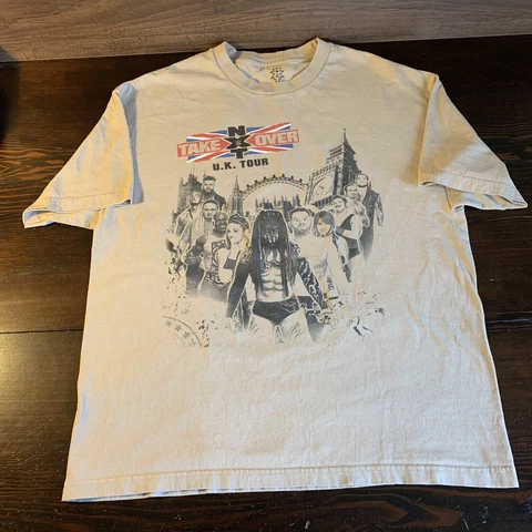 Vintage WWE NXT Takeover U.K Tour T shirt size XL Finn Balor RARE Cover