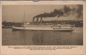 Peck Judah Co Daylight Sea Trip Seattle WA Victoria Vancouver BC Steamer Ad F376 - Picture 1 of 2