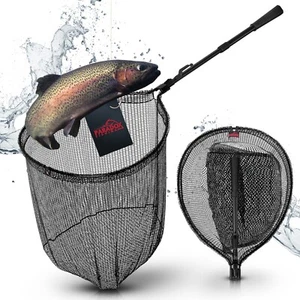 Paradox Fishing Kescher gummiert 1,15m Unterfangkescher Angel Kescher Angeln - Bild 1 von 7