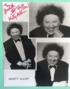 Marty Allen Signed  / Inscribed  Photo 8X10  BXW  Allen & Rossi Ed Sullivan Show - Picture 1 of 1