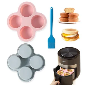 Reusable Silicone Air Fryer Egg Mold Non-Stick Air Fryer Baking Pan Silicone ... - Picture 1 of 7