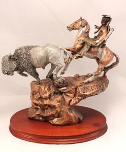 Legends Sculpture "Cliff Hanger" Mixed Media C. A. Pardell 1992 edition 45/2500 - Picture 1 of 12