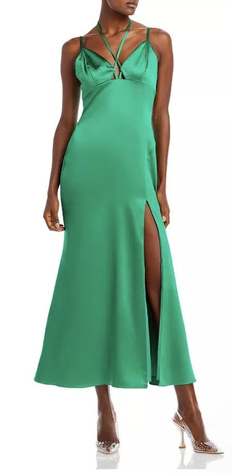 Aqua GREEN Women's Strappy Slip Dress US X-Small