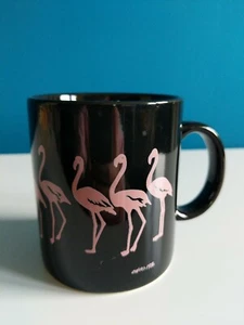 Vintage Retro FLAMINGO Mug Black & Pink Ohio Atomic 1950s Diner MCM 1986 - Picture 1 of 6