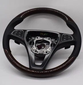 Original Mercedes w205 C Klasse Holzlenkrad Wurzelnuss a0004605300 - Picture 1 of 5