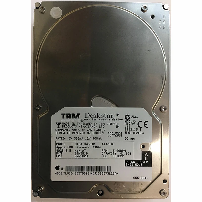 655-0941 - Apple 41GB 7200 RPM IDE 3.5" HDD - Image 1 of 1