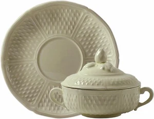 Gien Pont aux Choux Suppentasse mit Deckel und Untertasse Bouillontasse  - Bild 1 von 2