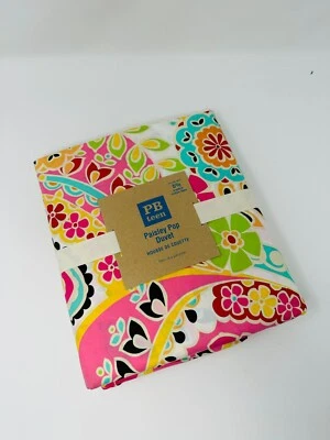 Edredón Pottery Barn Teen Paisley Pop Brillante Colorido Floral Talla Doble Nuevo con Etiquetas Foto 1 de 4