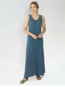 Fat Face Debbie Striped Blue White Stretchy Maxi Summer Dress Size 12 Bnwt - Picture 1 of 4